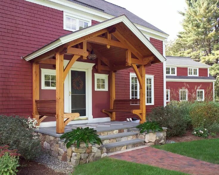 Крыльцо для частного дома фото Post & Beam Timber Frames
