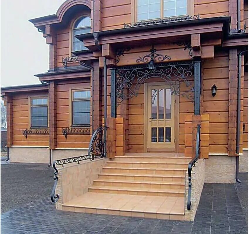 Крыльцо дома из дерева фото Готовый проект деревянного дома.Фото. Чертежи. Бесплатное скачивание.