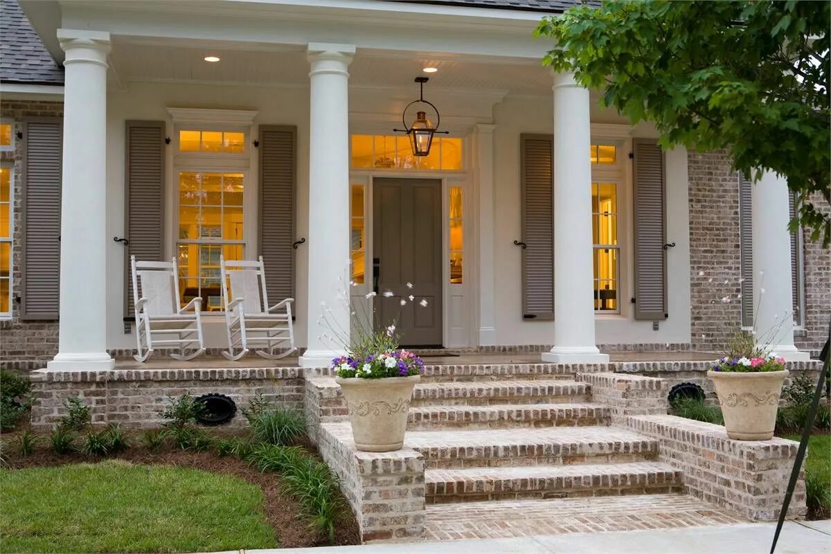 Крыльцо дома варианты фото Open Floor Plan Country Style House Plan 9629: Lake Drive Porch design, House wi