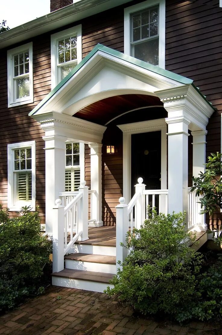 Крыльцо дома варианты фото Pin by Giulia Ciccarelli on Home House exterior, Portico design, House entrance