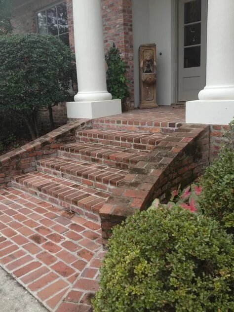 Крыльцо из кирпича фото 10 популярных идей на тему "brick entry steps" для вдохновения