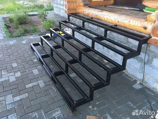 Крыльцо из профильной трубы фото Крыльцо металлическое купить в Коммунаре с доставкой Товары для дома и дачи Авит