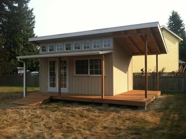 Крыльцо с односкатной крышей фото Lofty Shed with Windows Above Shed homes, Shed makeover, Backyard shed