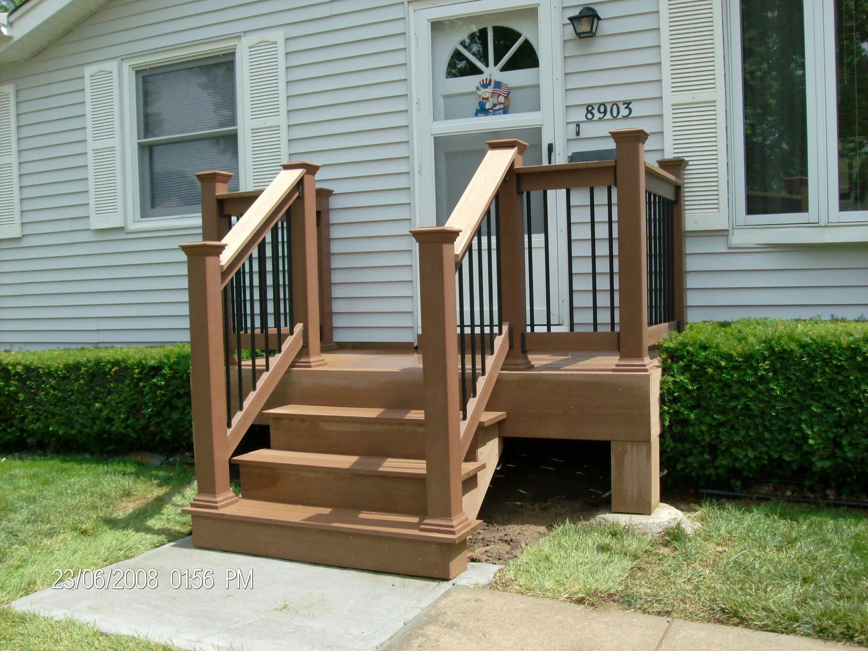 Крыльцо своими руками на даче из дерева Mobile Home Steps Plans New Small Back Deck with Steps ... Mobile home porch, Po