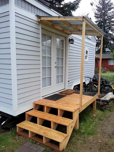 Крыльцо своими руками проекты фото Pin by i from the future on home *ideas&diy House with porch, Tiny house porch, 