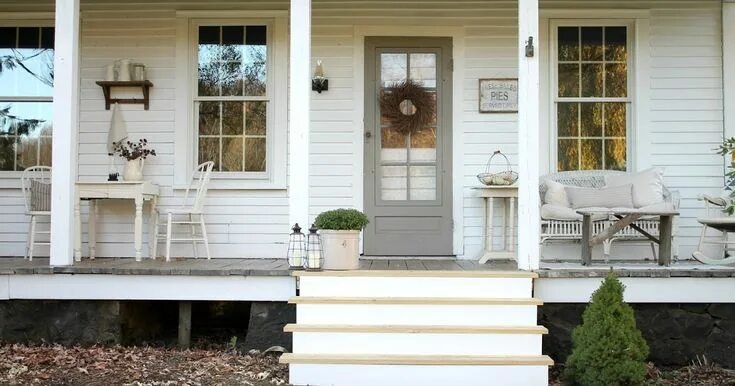 Крыльцо в деревенском доме варианты Our Farmhouse Front Porch (FARMHOUSE 5540) Front porch design, Porch design, Por