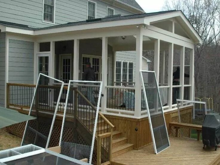 Крыльцо веранда к дому проекты фото Pin on Дом,навес,веранда Building a porch, Screened in porch diy, Porch design