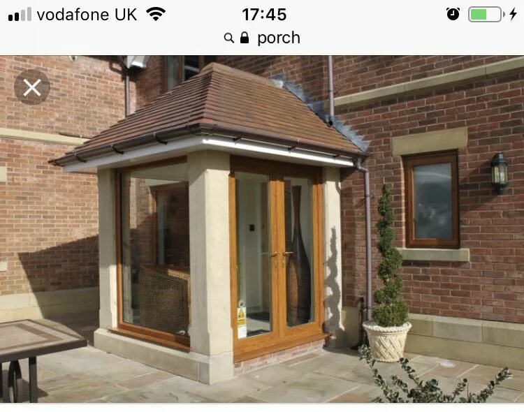 Крыльцо закрытое для частного фото Pin by Louise Murphy on Porch Modern front porches, Porch design, Bow window