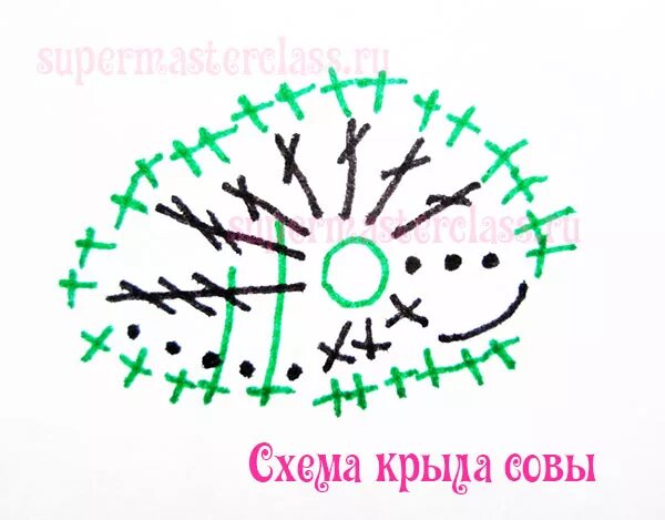 Крылья крючком для игрушек схема Toy owl (crochet)