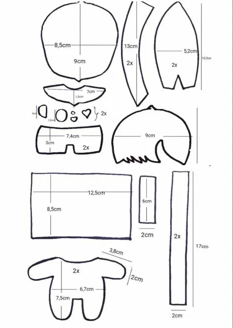 Кукла омодоки выкройка 10 популярных идей на тему "10 cm doll pattern" для вдохновения