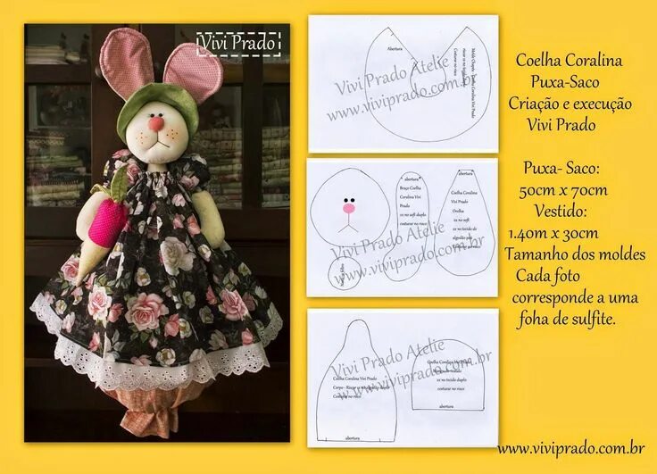 Кукла пакетница выкройка в натуральную величину Pin on Easter