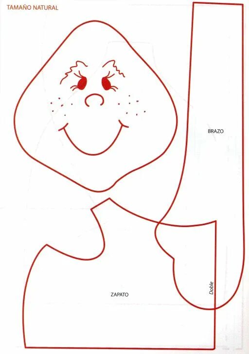 Кукла пакетница выкройка в натуральную величину Pin em Dolls