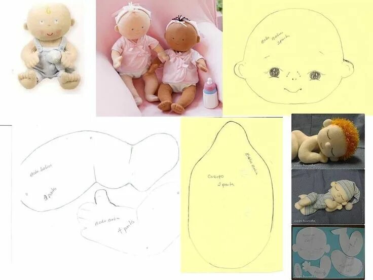 Кукла пупс выкройка Wall . Baby doll pattern, Rag doll pattern, Soft sculpture dolls