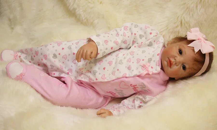 Кукла реборн цена и фото на валдберис 22 дюйма Reborn Baby GIRL реалистичные куклы для новорожденных силиконовая учебн