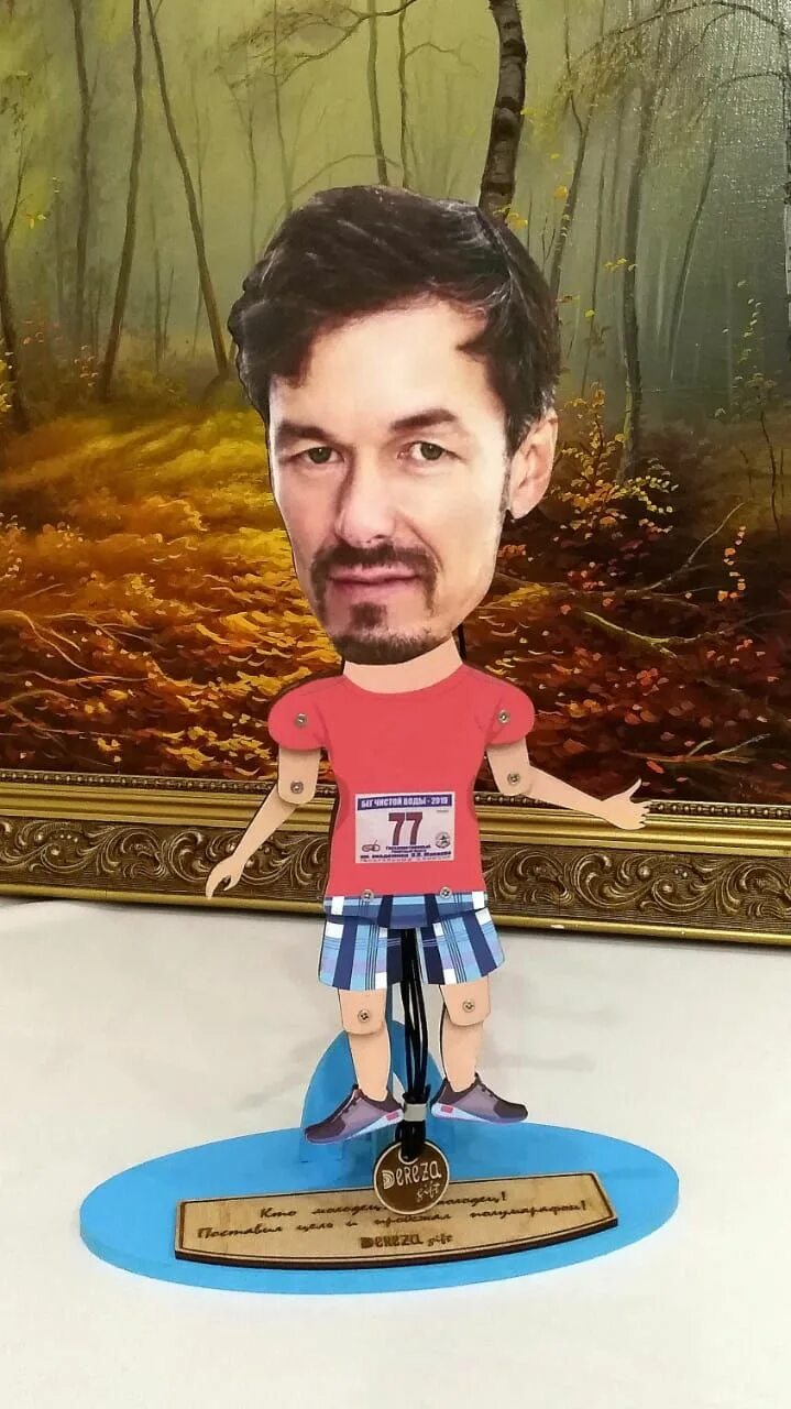 Кукла шарж фото Portrait doll caricature by photo Фото на холсте, Цифровое изображение, События