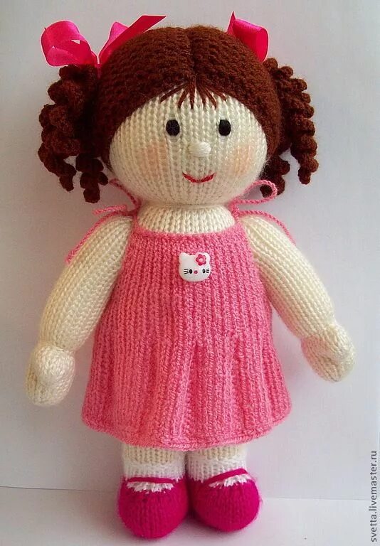 Кукла спицами фото Ручная работа, handmade Knitted dolls, Knitted doll patterns, Knitted toys free 
