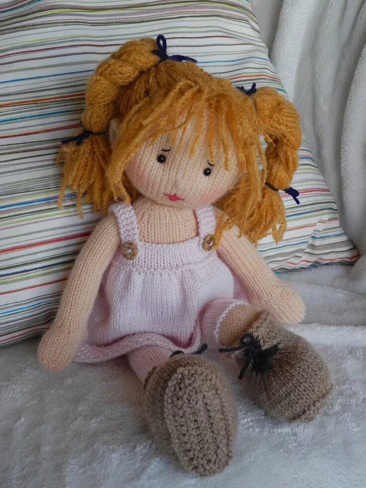 Кукла спицами фото Lola 3 wip Hand knit doll, Knitted dolls free, Knitted doll patterns