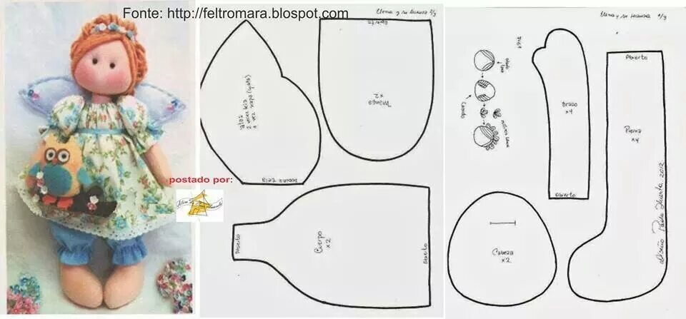 Кукла сшить своими руками выкройки Pin on boneca de pano