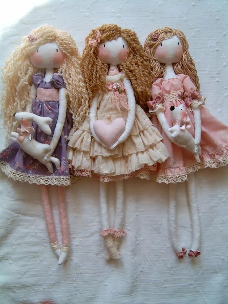 Кукла своими руками для начинающих фото Vintage girls. Dolls handmade, Soft dolls, Sewing dolls