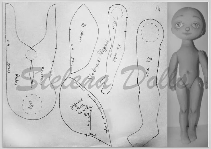 Кукла в смешанной технике выкройка Soft sculpture dolls, Fabric dolls, Doll patterns