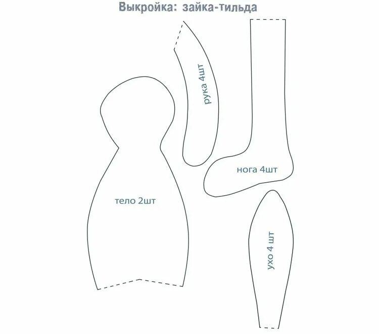 Кукла в стиле тильда выкройка большая выкройка заяц тильда Тряпичные куклы, Швейные куклы, Выкройки