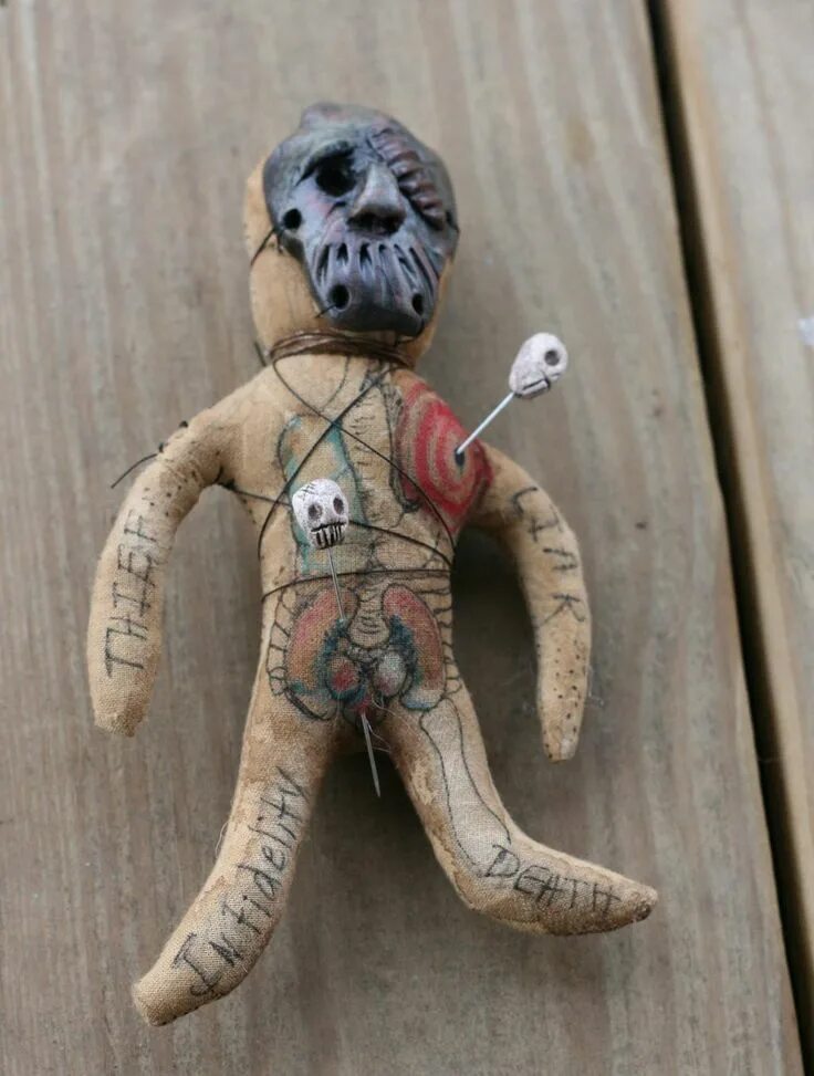Кукла вуду из кожи порядок сборки Primitive Voodoo Doll Visible Organs Skull Pins by kloppstudio on DeviantArt Spi