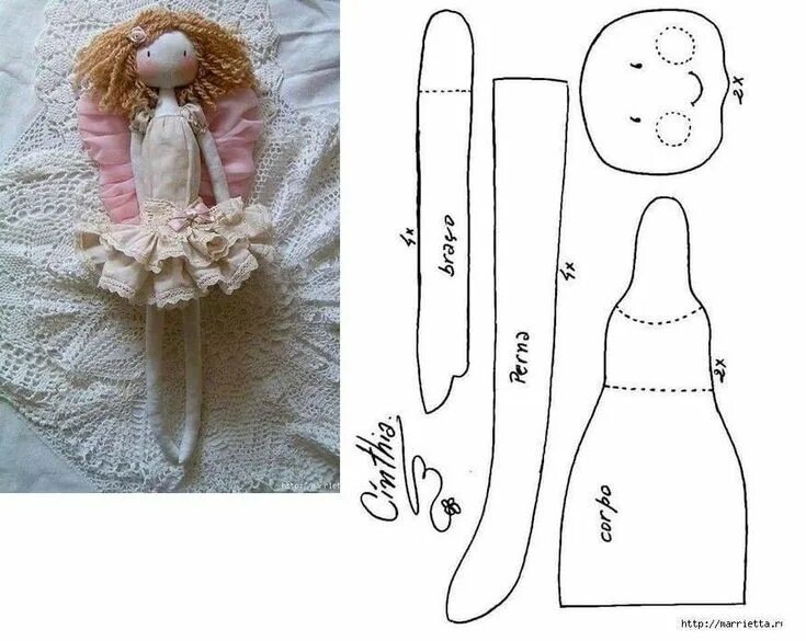Кукла выкройка фото выкройки интерьерных кукол из ткани в натуральную величину: 2 тыс изображений на