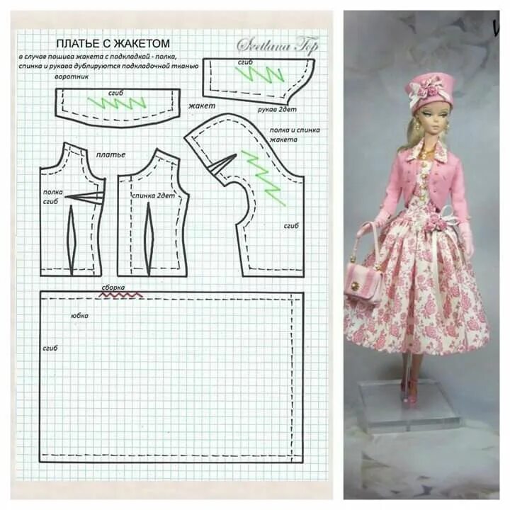 Кукле выкройка платья с рукавами Pin on vestidos Barbie Sewing barbie clothes, Barbie clothes patterns, Dress bar