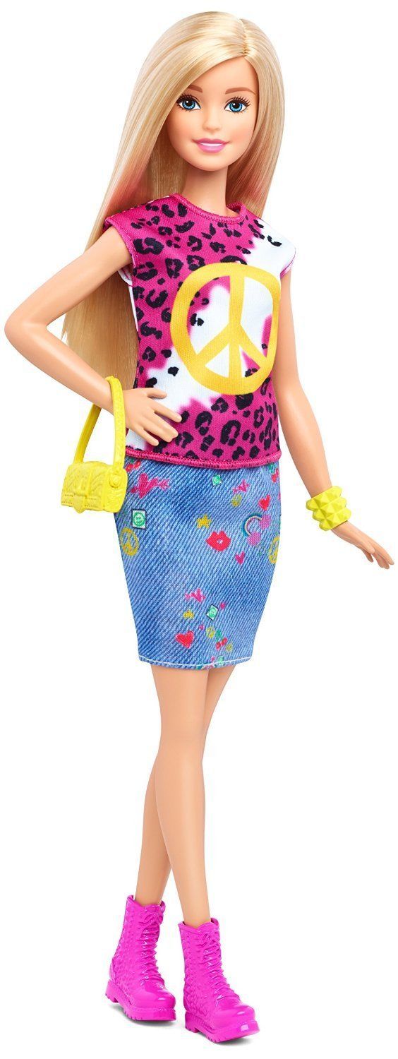 Куклы barbie фото Barbie GHW50 Fashionistas Doll Blonde Hair Wearing Polka Dot Dress & Accessories