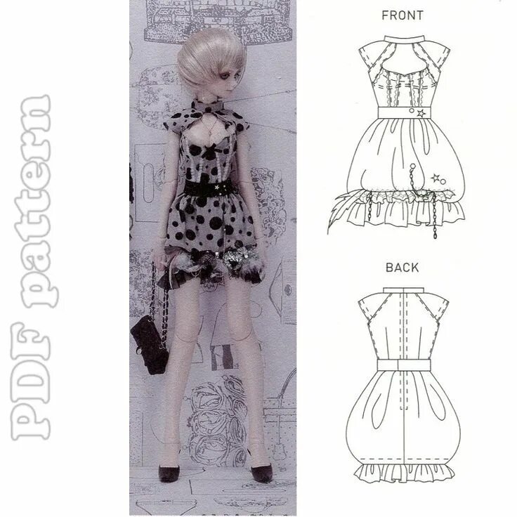 Куклы бжд выкройки Item Name SD size Bubble Dress 1/3 BJD Sewing Pattern PDF Price $4.90 Descriptio