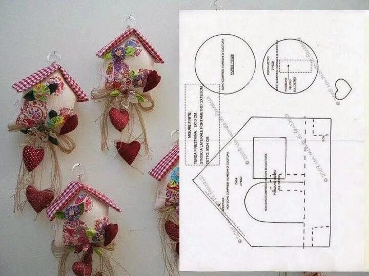 Куклы домики выкройка Fieltro Crafts: Casa de Passarinho
