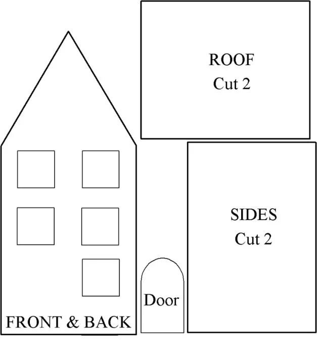 Куклы домики выкройка Российский Сервис Онлайн-Дневников Paper house template, Fabric doll house, Card