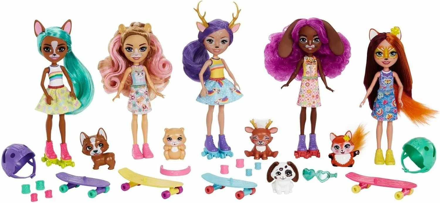 Куклы энчантималс все куклы фото с именами Набор кукол Mattel Enchantimals , 5 упаковок City Babies - HHC19 - купить с дост