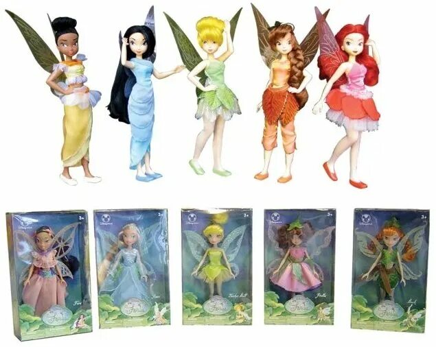 Куклы феи фото Мини-кукла "Фея, с 3 платьями, голубая, Феи Дисней Disney купить в Саранске по ц