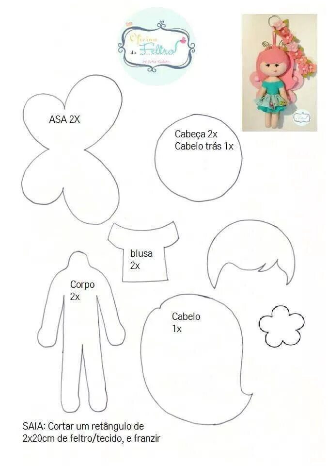 Куклы из фетра своими руками с выкройками Pin on feltro2 Felt crafts patterns, Felt dolls, Felt doll patterns