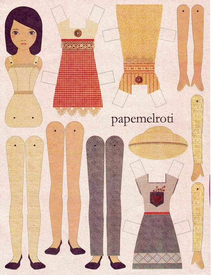 Куклы из картона фото Ghim của PSIKO LI trên I 3 PAPER DOLLS Búp bê, Đất sét