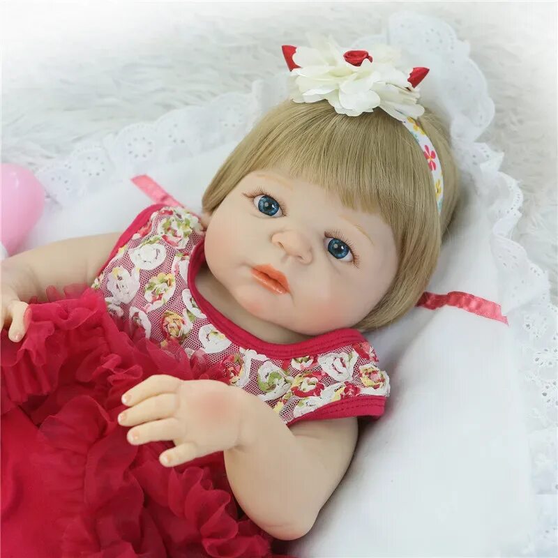 Куклы как настоящий ребенок фото NPK brand real full silicone reborn baby dolls 23" bebes reborn girl bonecas bri
