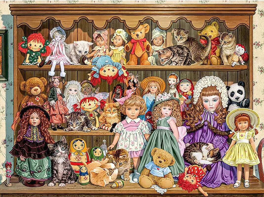 Куклы картины фото Buy 5D Diy Diamond Painting "Cartoon Toy doll" Paintings Full Round Rhinestones 