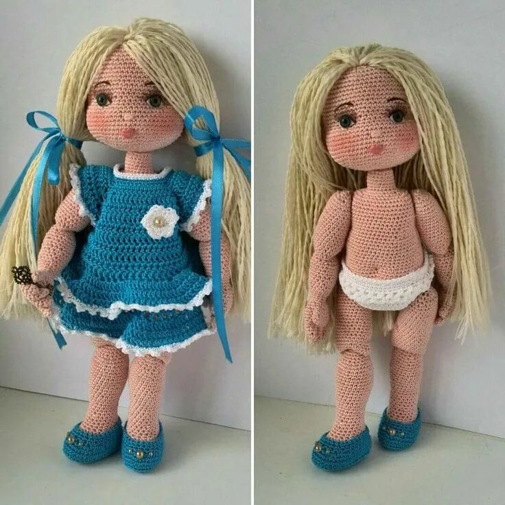 Куклы крючком фото Knitted dolls, Crochet doll pattern, Crochet dolls
