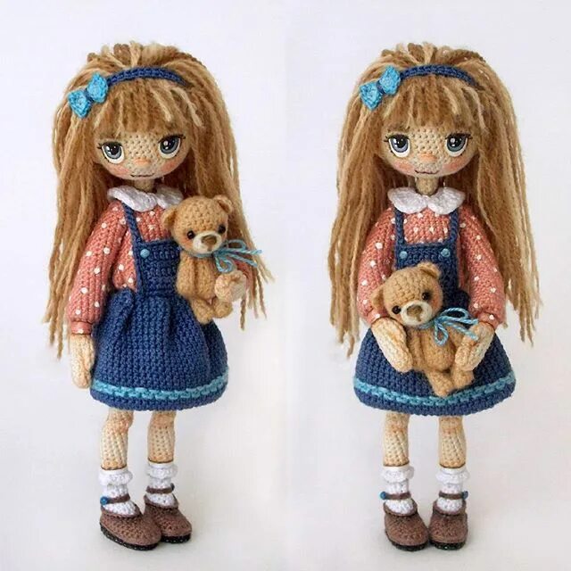 Куклы крючком фото Made by Mint Bunny VK Вязаные игрушки, Вязаные куклы, Связаные крючком куклы