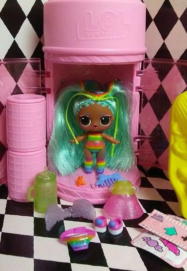 Куклы lol surprise радуга фото L.O.L. Surprise Hair Goals Rainbow Raver on Mercari Lol dolls, 7th birthday part