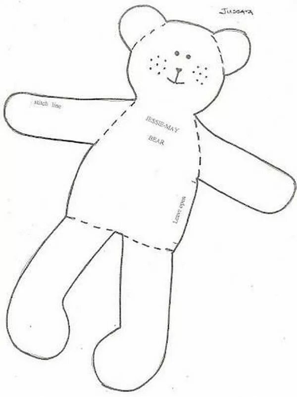 Куклы медведи выкройки Molde de Urso em Feltro: 19 Moldelos de Ursinhos Padrões de brinquedos de pelúci