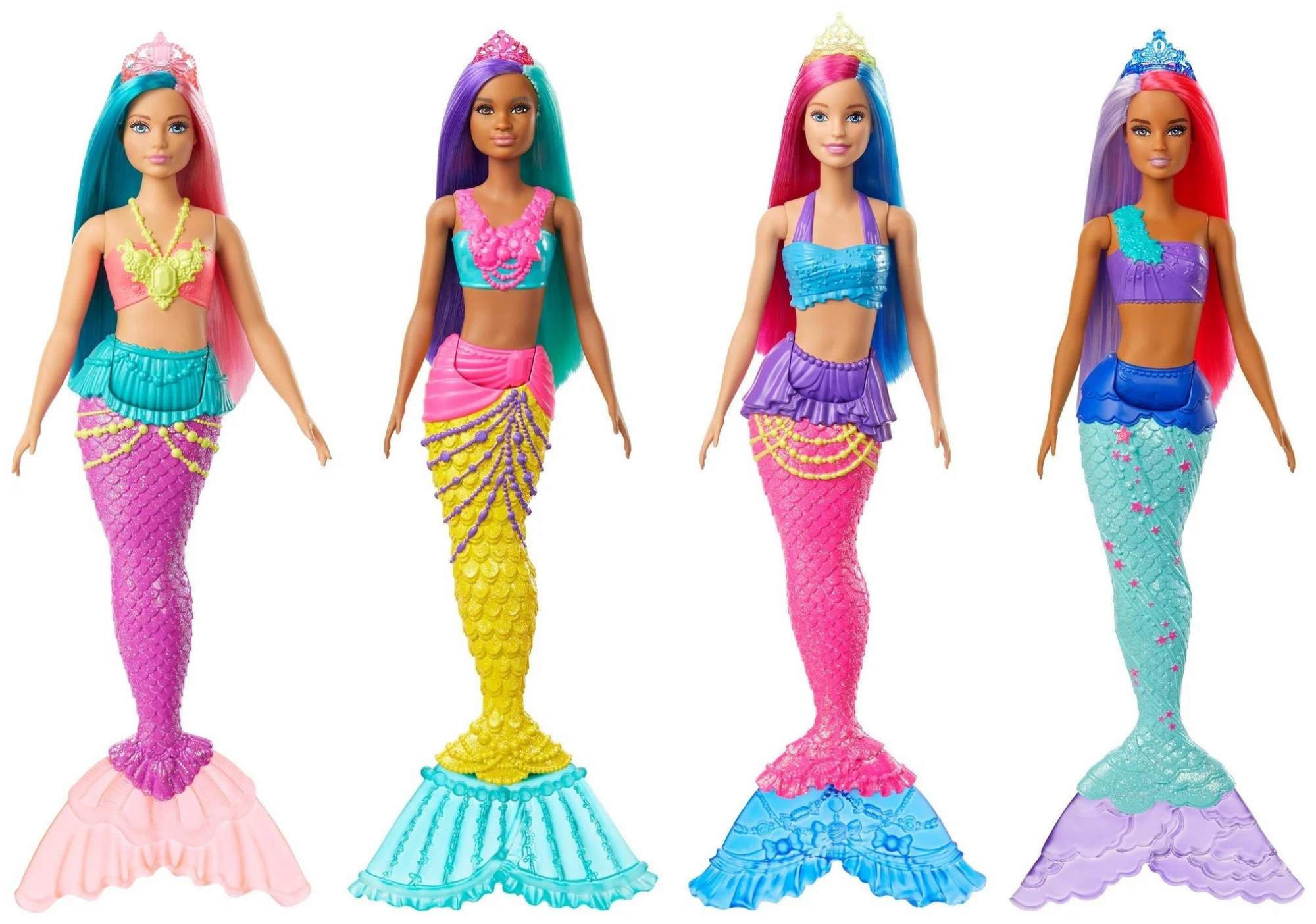 Куклы русалки фото Кукла Русалочка со сверкающим хвостом и короной Barbie в ассортименте - купить в