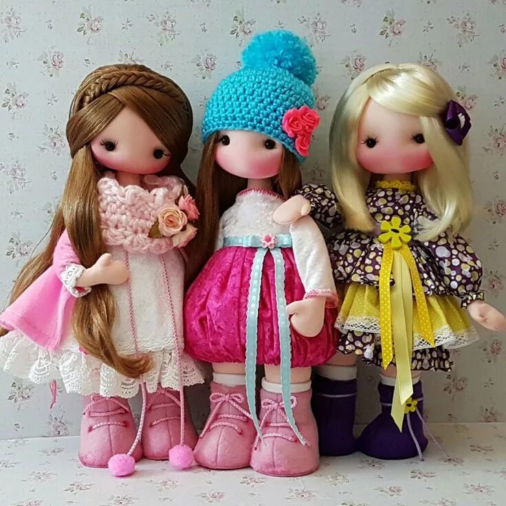 Куклы своими руками фото Fidelina Dolls handmade, Cute dolls, Felt dolls