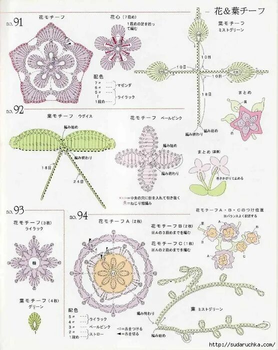 Куклы цветы крючком схемы с описанием 0058 (556x700, 272Kb) Japanese crochet, Crochet books, Crochet flower patterns