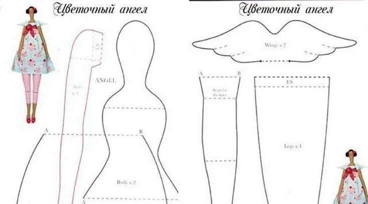 Куклы тильда выкройки с выкройками одежды набор Выкройки кукол своими руками: тряпичная кукла просто и быстро Sewing projects, A