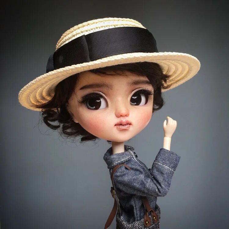 Куклы в красивых шляпах фото Купить Кукла BJD Рипли, Рипли куклы шляпка для куклы шляпа шляпа соломенная шляп