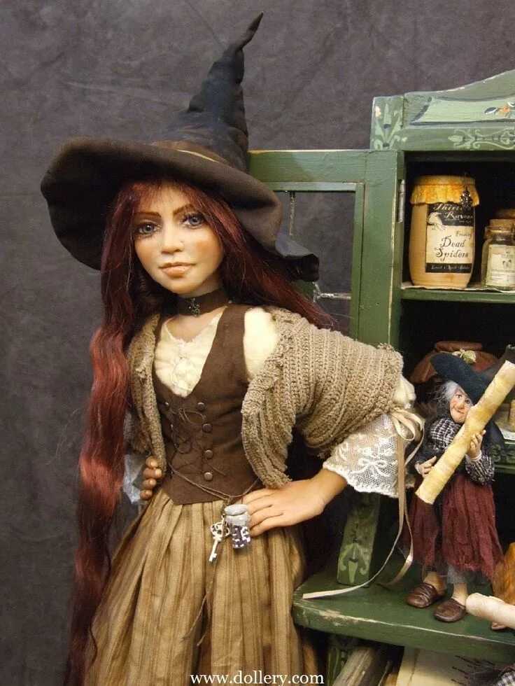 Куклы ведьмочки фото Pin by Neil Higgins on Pagan / Wiccan Halloween witch dolls, Halloween doll, Fan