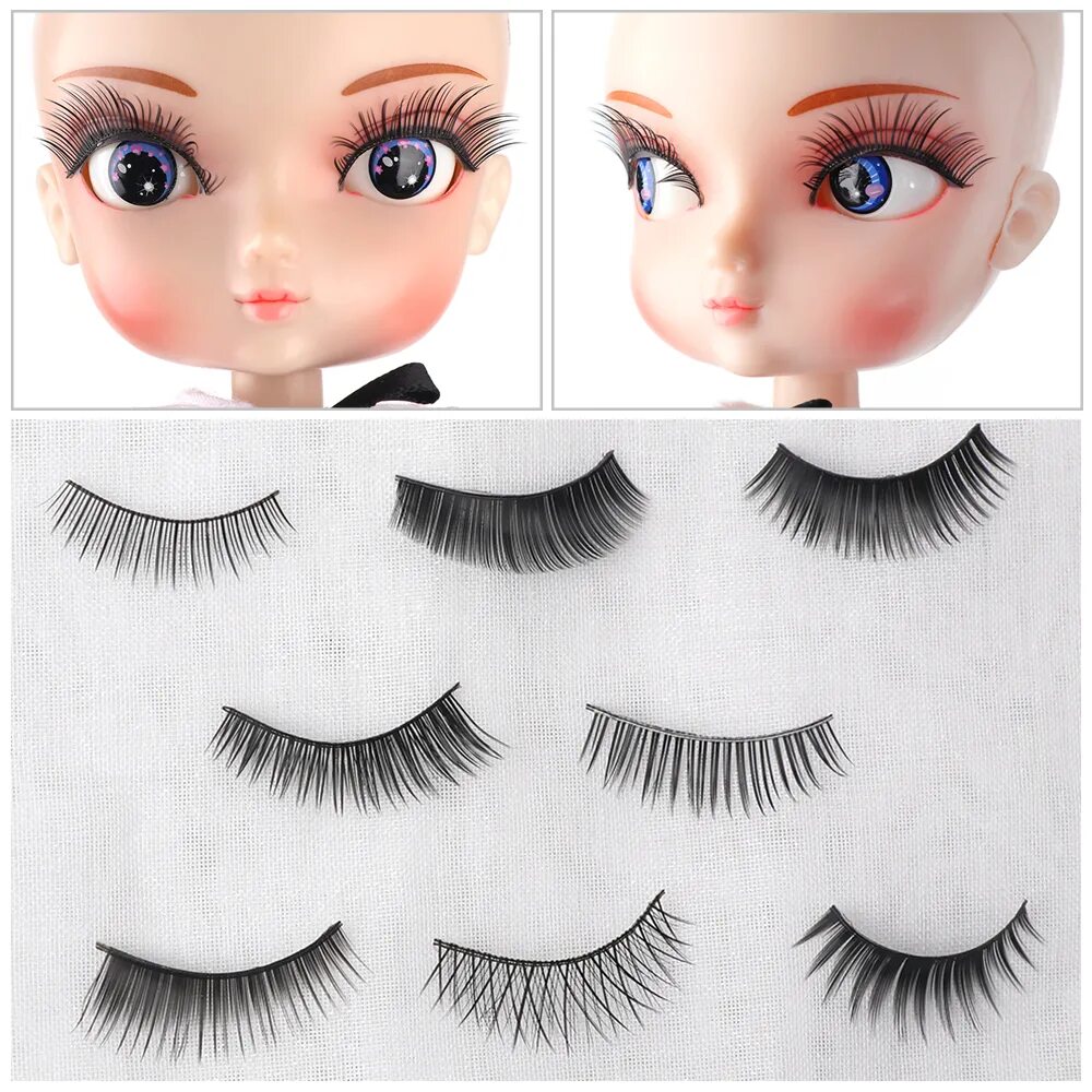 Куколка ресницы фото Модные DIY кукольные ресницы макияж, ресницы для BJD/SD лица ресницы куклы аксес