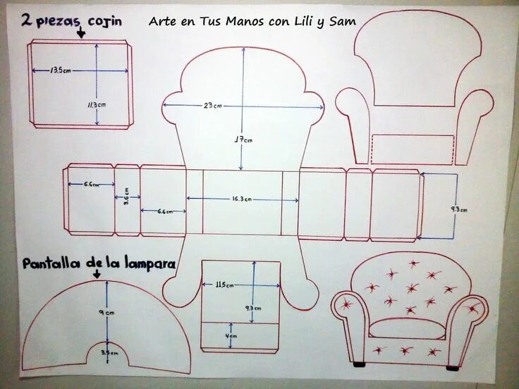 Кукольная мебель своими руками схемы Pin de Patricia Franco Gallego em Ideas para el hogar Diy boneca, Plantas de cas